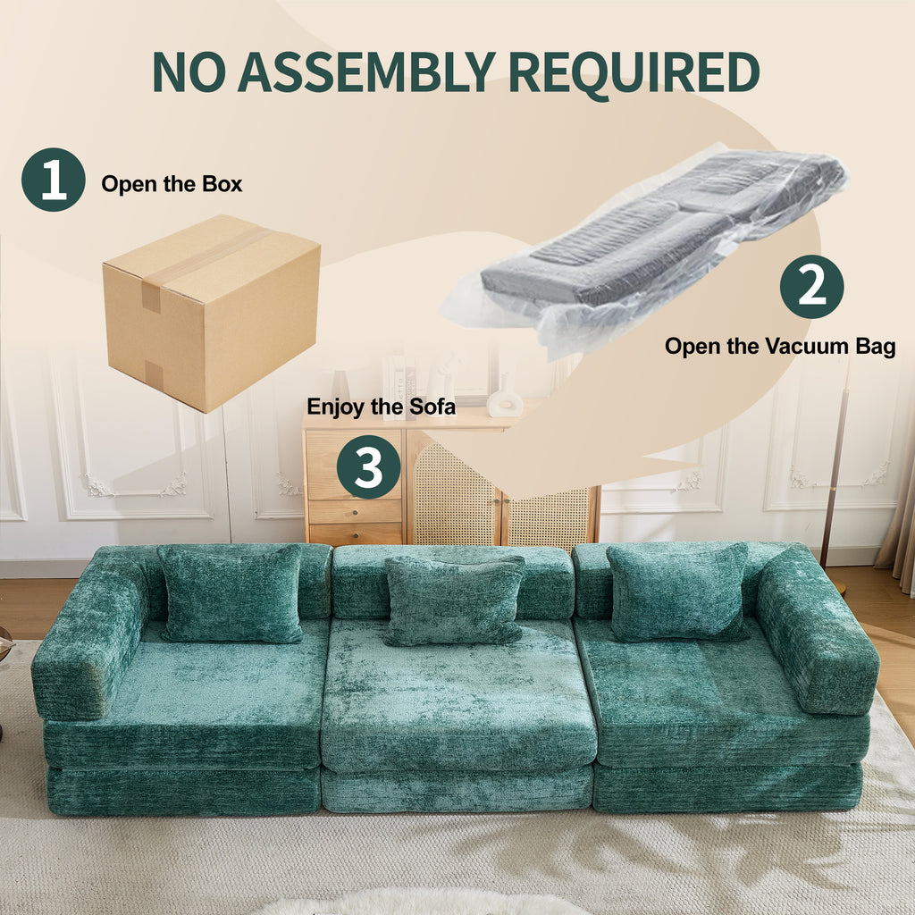 Compression Convertible Floor Sofa Bed