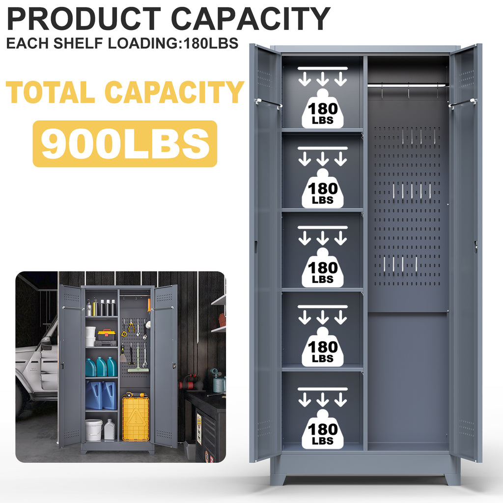Gray And Heavy Duty Storage Cabinet