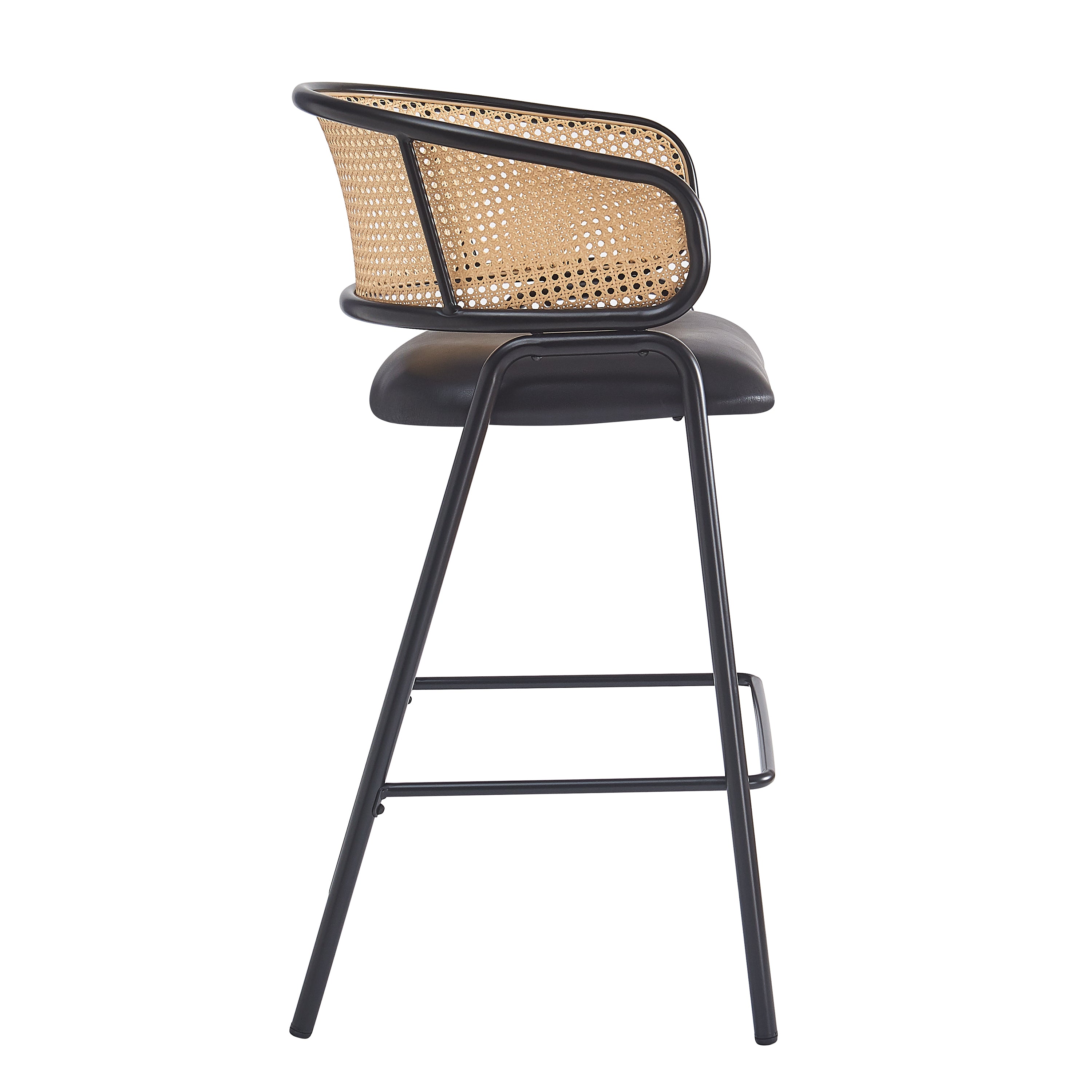 Ethan Indoor Metal Upholstered Barstool Set of 2
