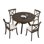 Modern 47.24'' Round Rubber Wood Dining Table