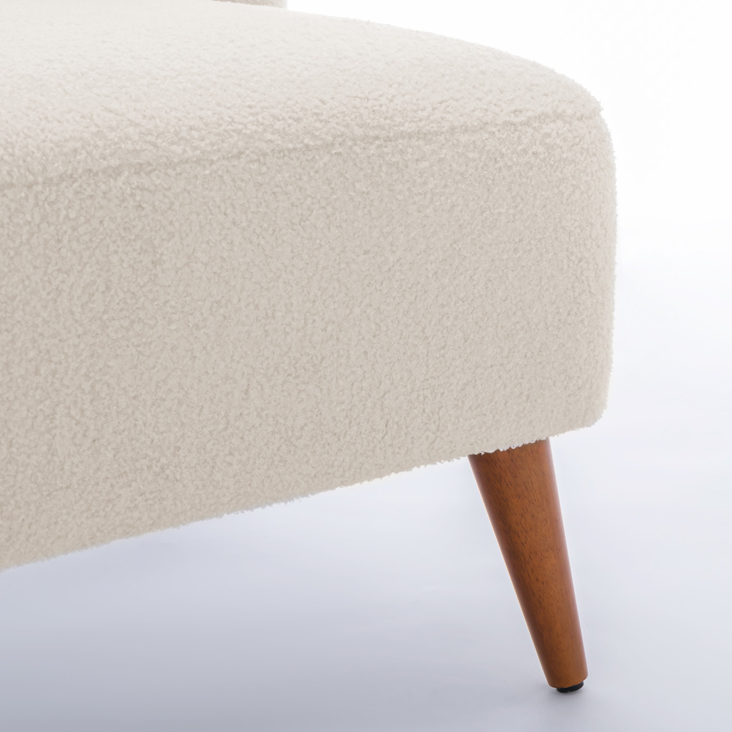 Veda Boucle Accent Chair - Milky