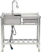 Stainless Steel Utility Sink, Freestanding Sink 3