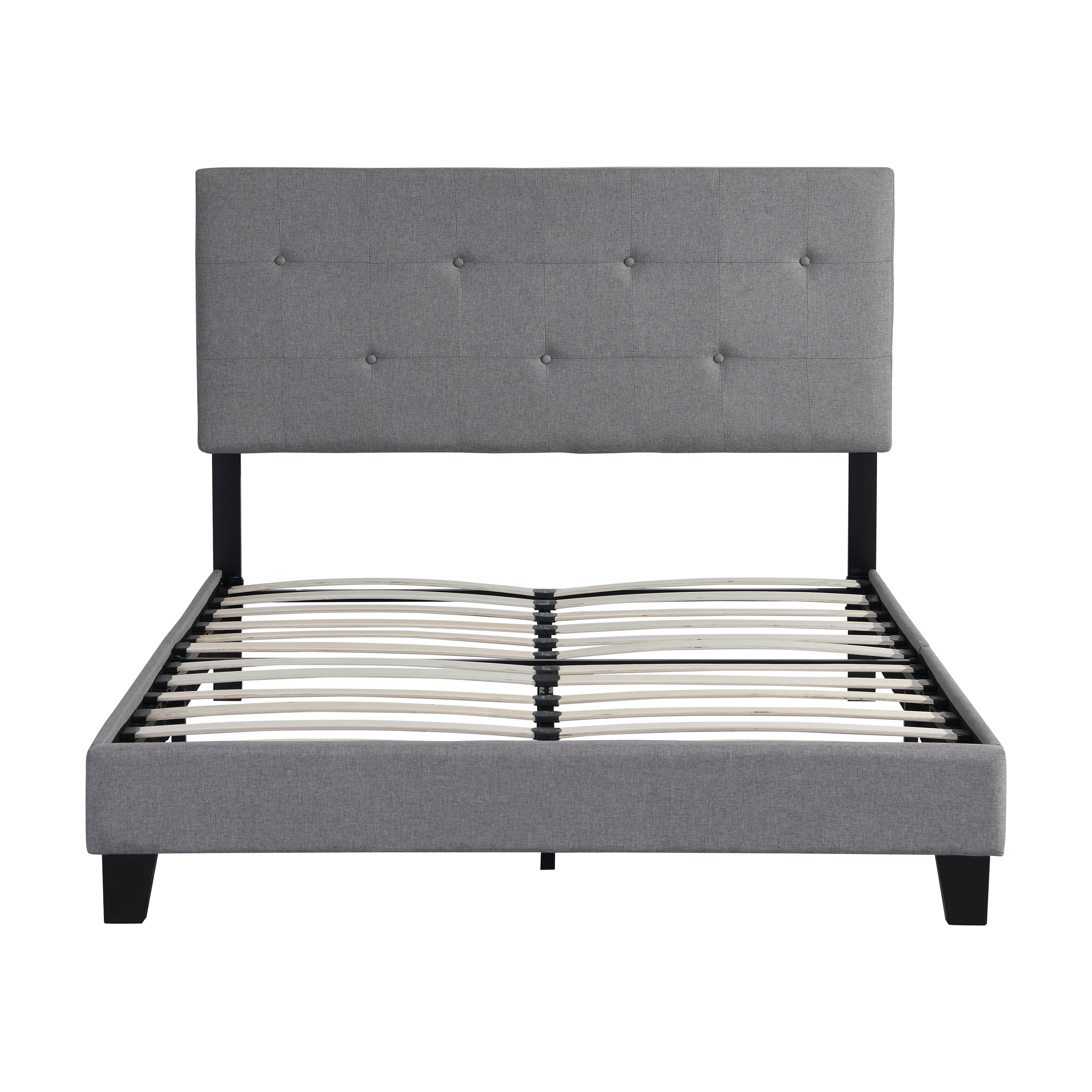 Full Size Upholstered Platform Bed Frame with Modern Button Tufted