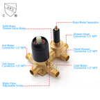 Black Shower Faucet Set with Rainfall Shower Head