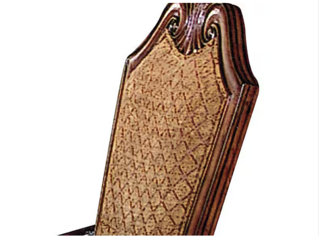 Chateau De Ville Fabric & Cherry Arm Chair (Set of 2)