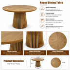 47.24" Oval Wooden Dining Table