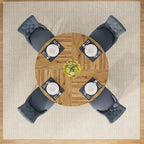 47" Round Farmhouse Dining Table