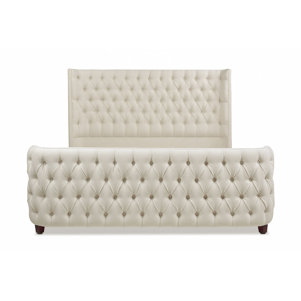 Brooklyn King Tufted Panel Bed Headboard and Footboard Set