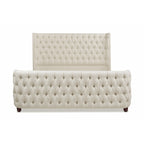 Brooklyn King Tufted Panel Bed Headboard and Footboard Set