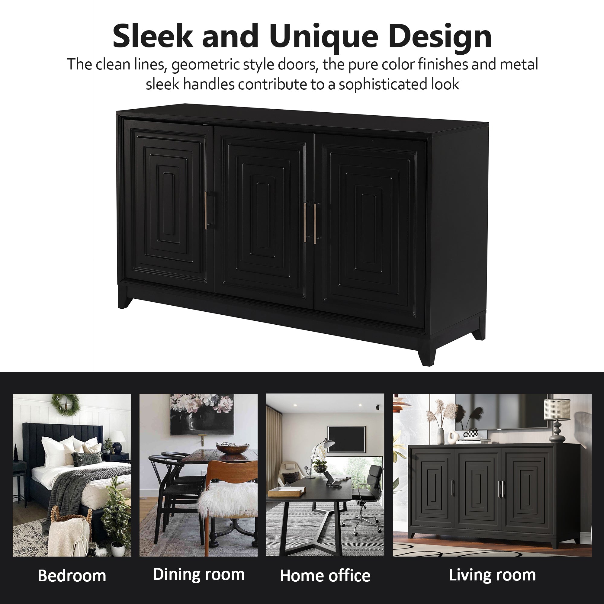 Vibe Haus TV Stand for TVs Up to 65 Inches