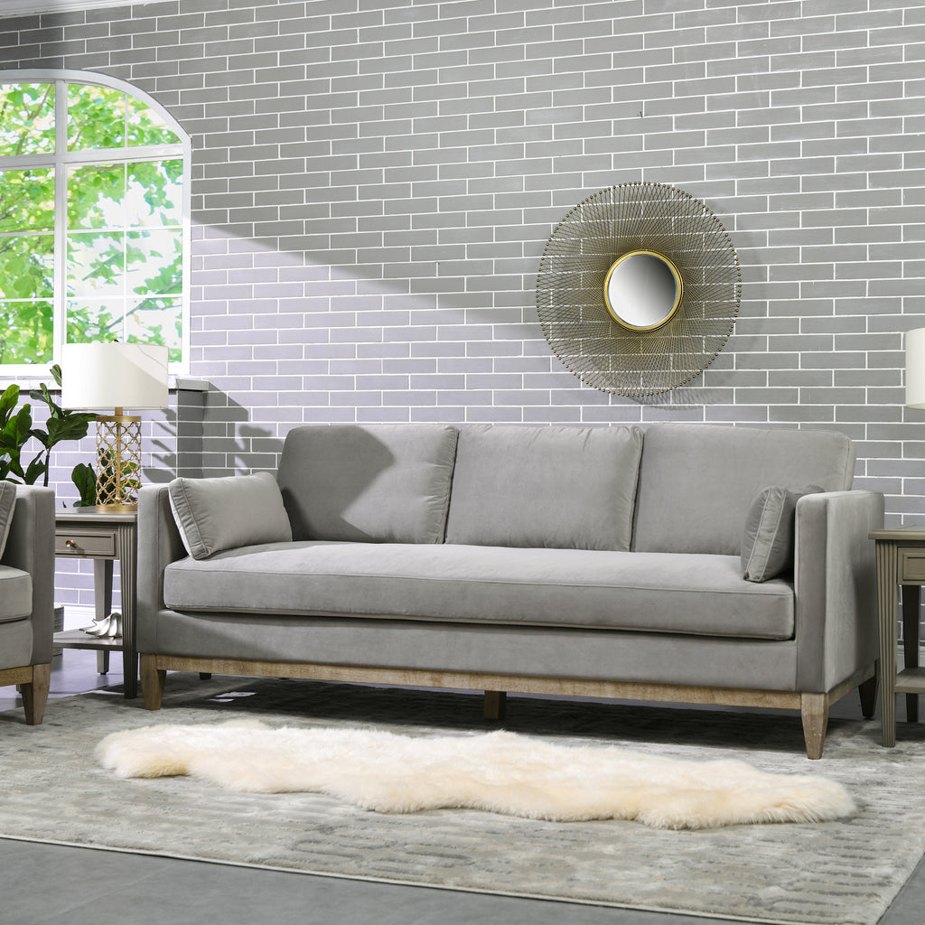 Knox 84" Modern Farmhouse Sofa, Opal