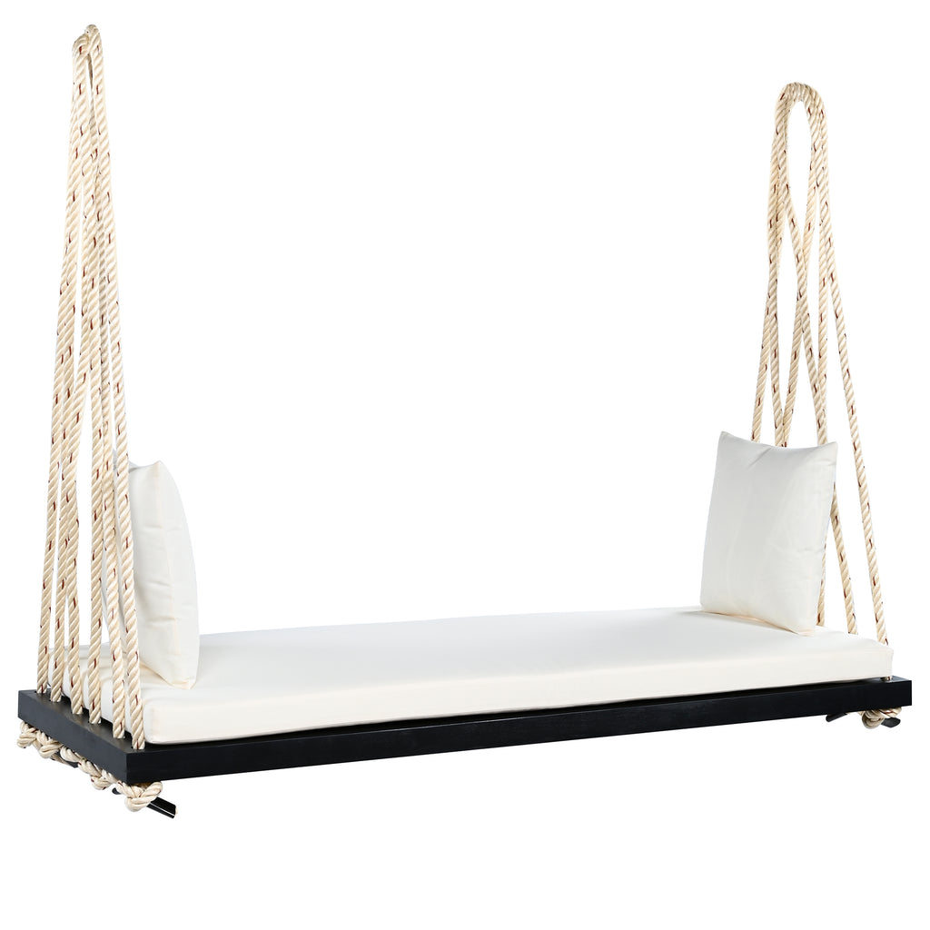 TOPMAX Patio Wooden Swing Chair