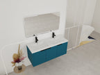 48" Wall Mounted Bathroom Vanity with Resin Double Sink