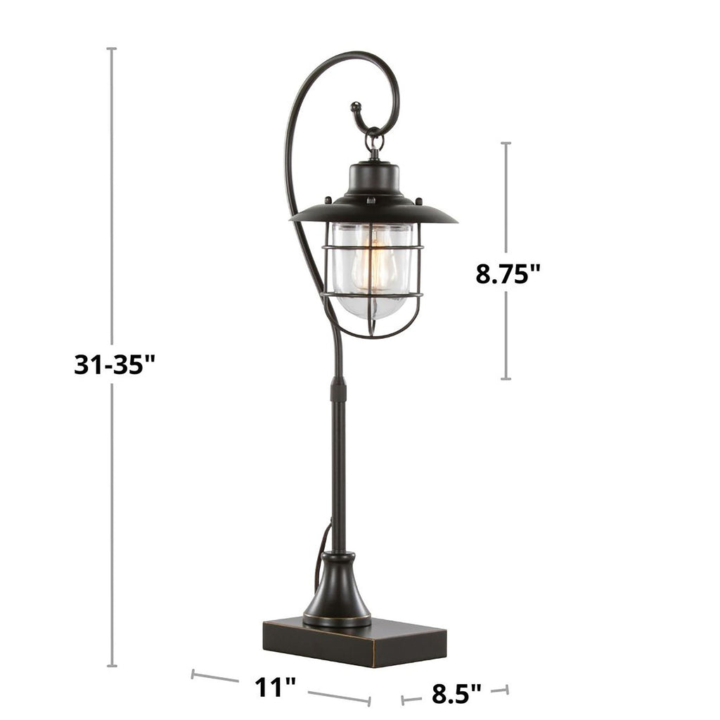 Landen 33" Contemporary Metal Task Lamp in Oil Rubbed Bronze - Set of 2