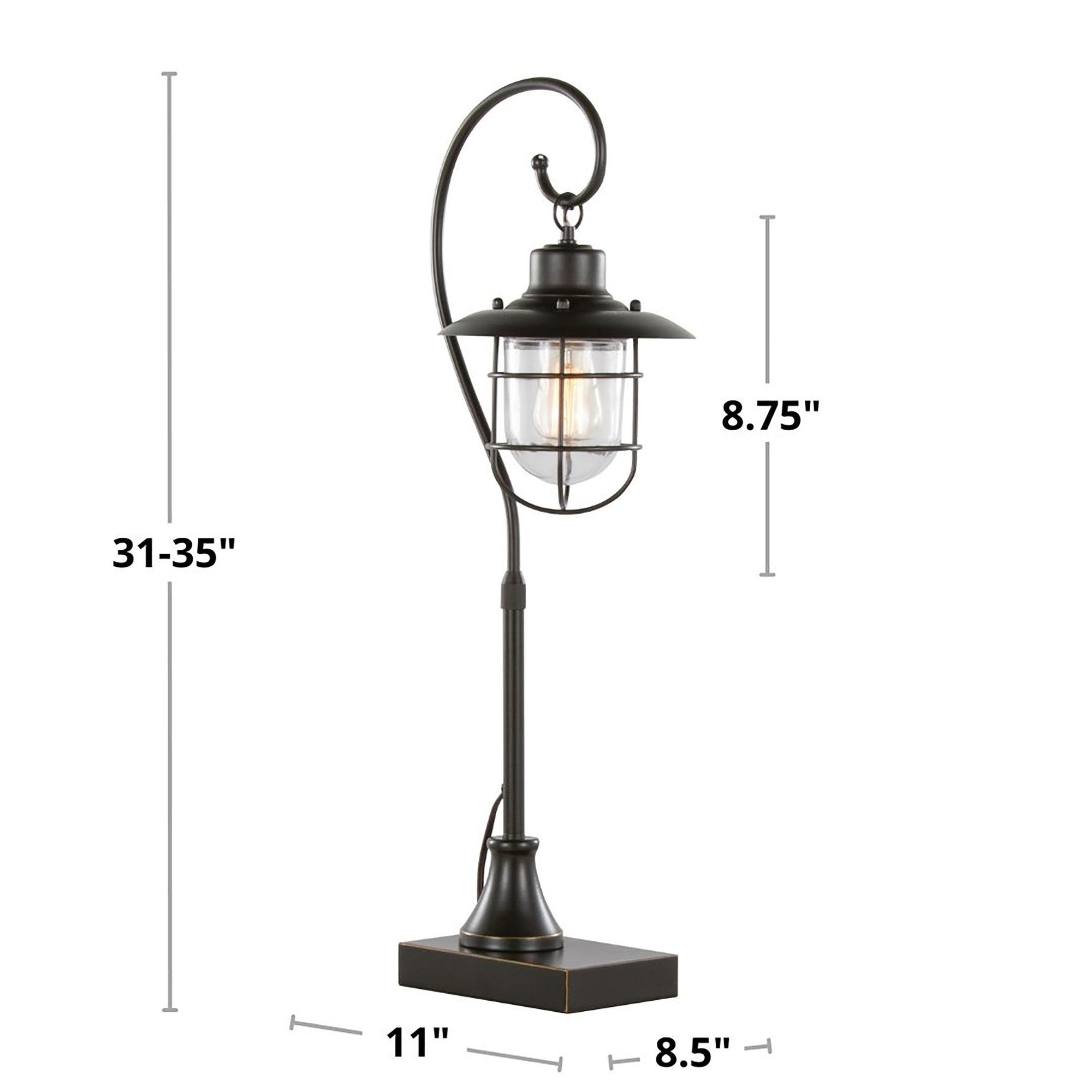 Landen 33" Contemporary Metal Task Lamp in Oil Rubbed Bronze - Set of 2