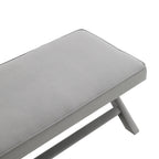 Comfort Double Bench Upholstered in Velvet Fabric