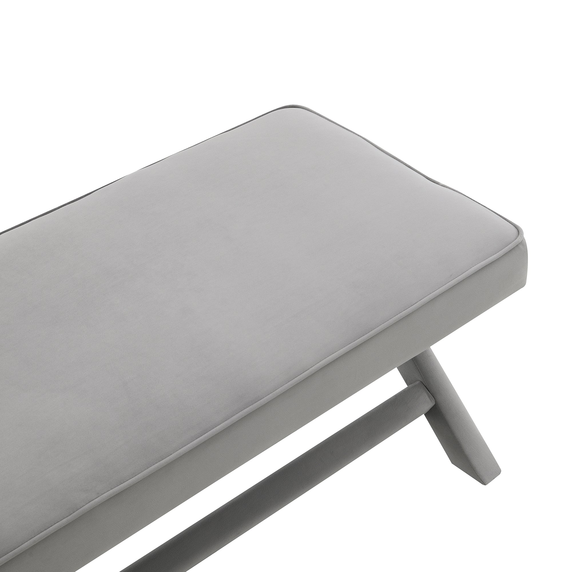 Comfort Double Bench Upholstered in Velvet Fabric