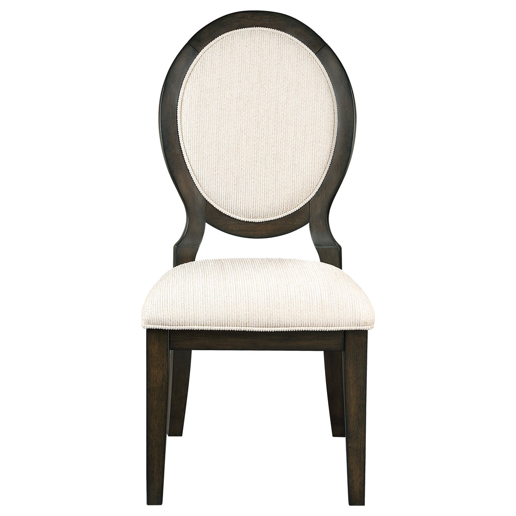 Fulton Dark Cocoa Oval Back Dining Side Chair Set (2 of Set)