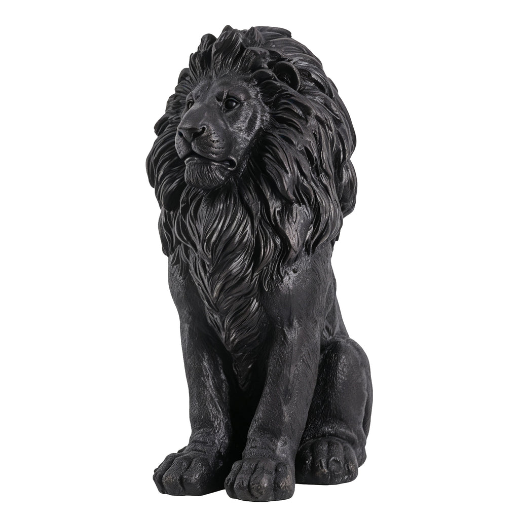 Elegant Sitting Lion Statue
