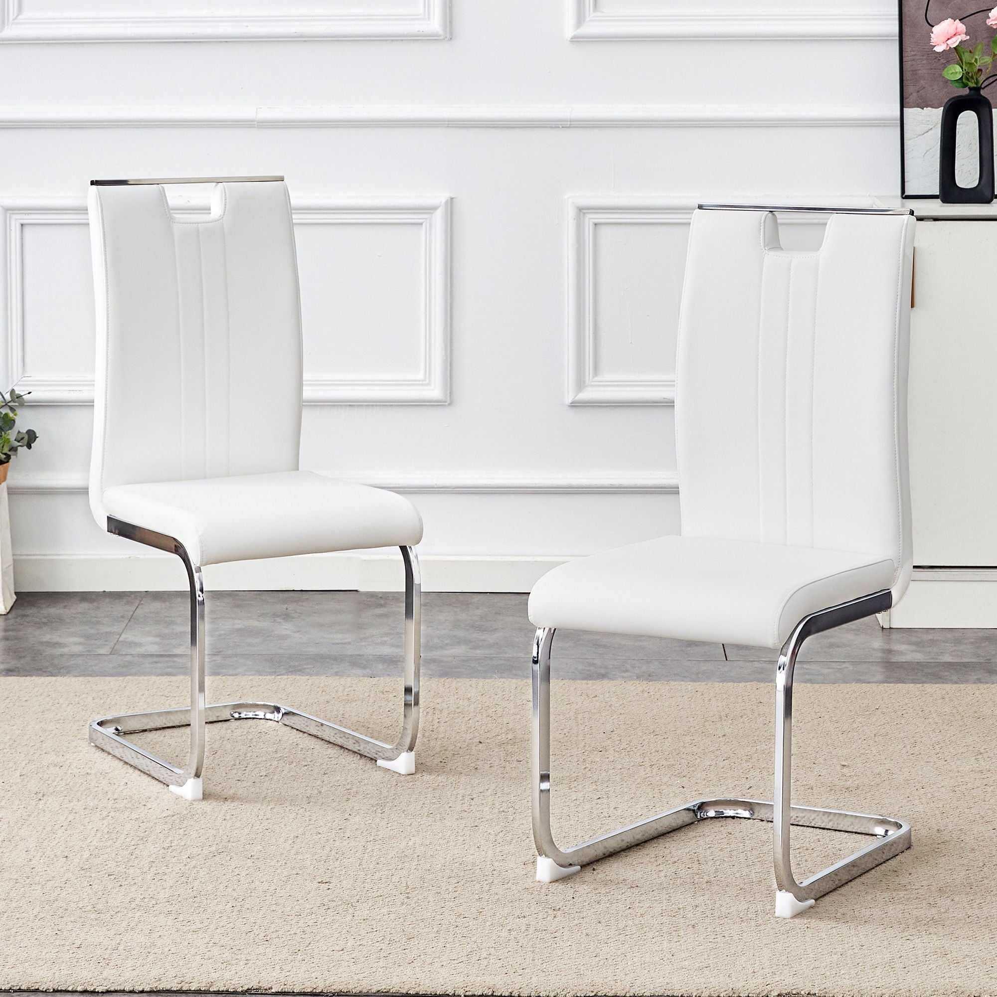 Bow Shaped Chairs with Ergonomic Design and Non-Slip Base