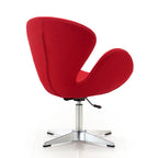 Raspberry Upholstered Swivel Lounge Chair