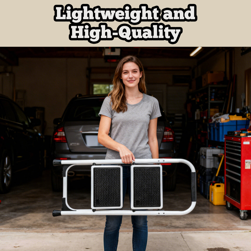 2 Step Ladder - Folding Step Stool with Anti-Slip Features