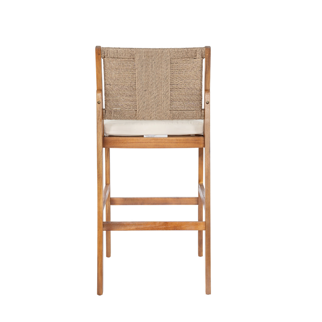 Outdoor Acacia Wood Bar Stools (Set of 2)