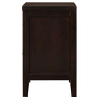 Garrett Cappuccino 2-Drawer Rectangular Nightstand
