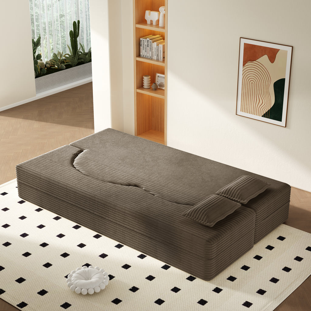Modern Floor Sofa with Pillows