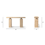 Calder 60" Solid Reclaimed Elm Plinth Console Table