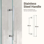 Frameless Single Sliding Shower Door – 5/16" Clear Tempered Glass