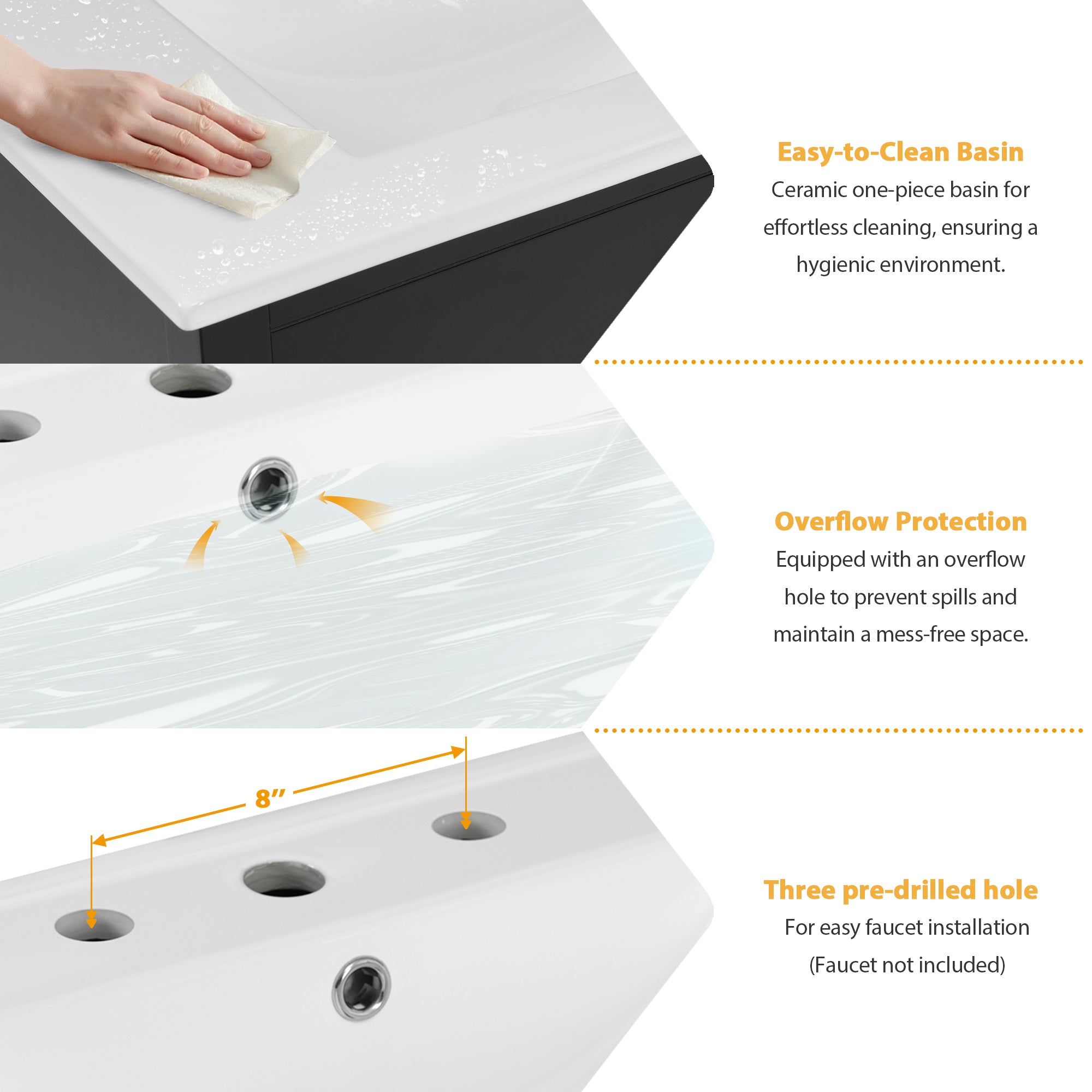 30-Inch Bathroom Vanity with Ceramic Sink and Ample Storage
