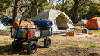Black Solid Wheels Wagon Cart