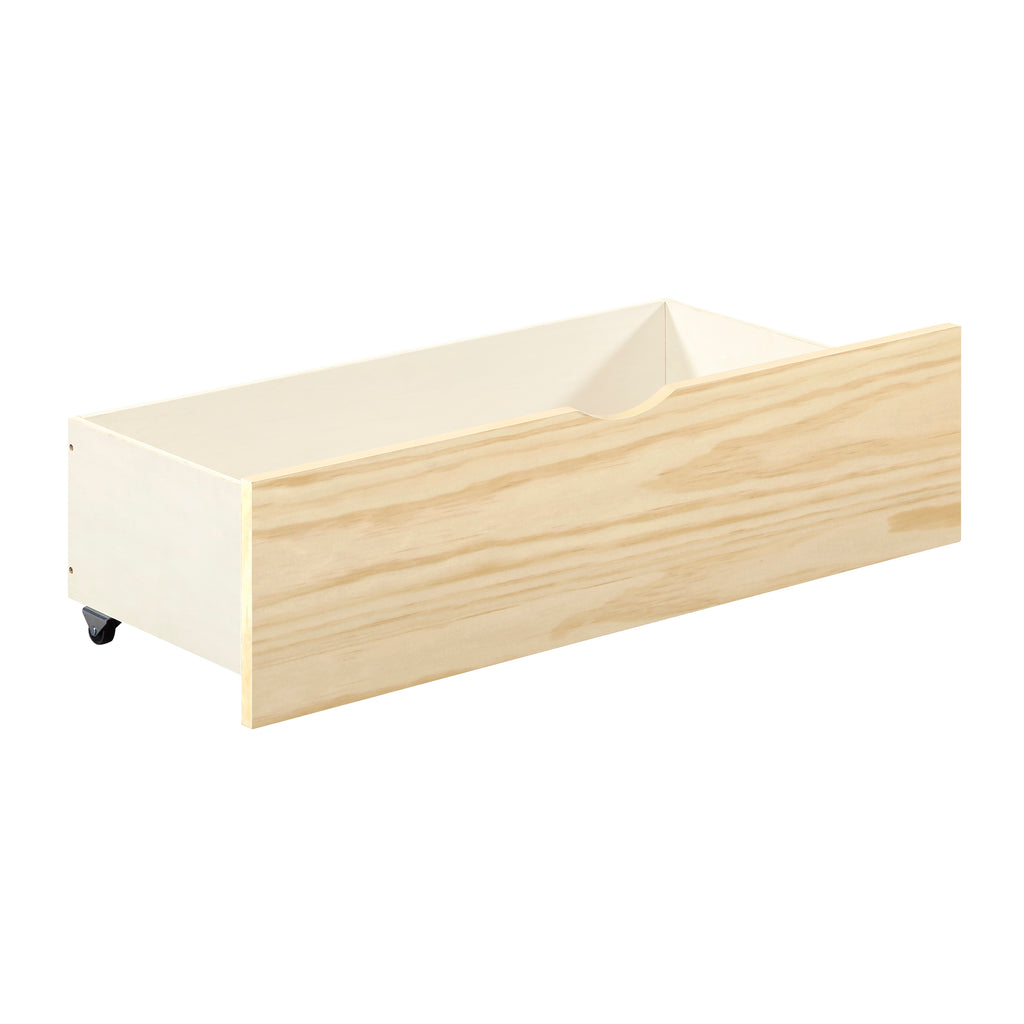 Natural Pine Finish 2pcs Storage Boxes with Caster Wheels