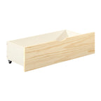Natural Pine Finish 2pcs Storage Boxes with Caster Wheels