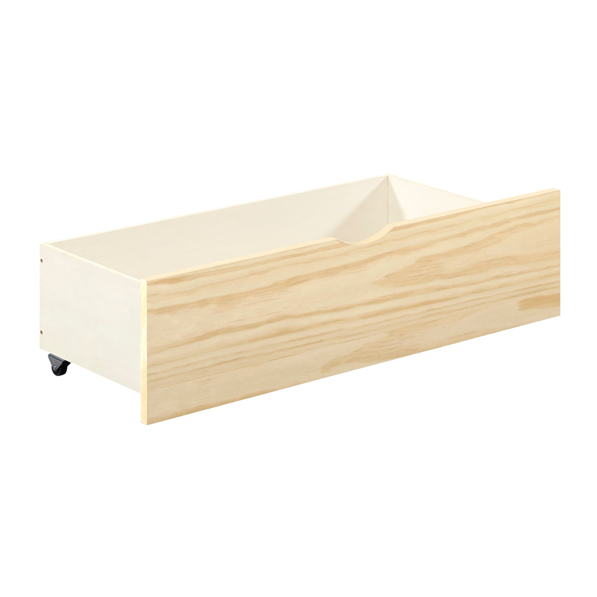 Natural Pine Finish 2pcs Storage Boxes with Caster Wheels