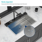 30" Kitchen Sink Waterfall Sink - Multifunction Single Bowl