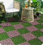 12" Stone Texture Patio Deck Tiles