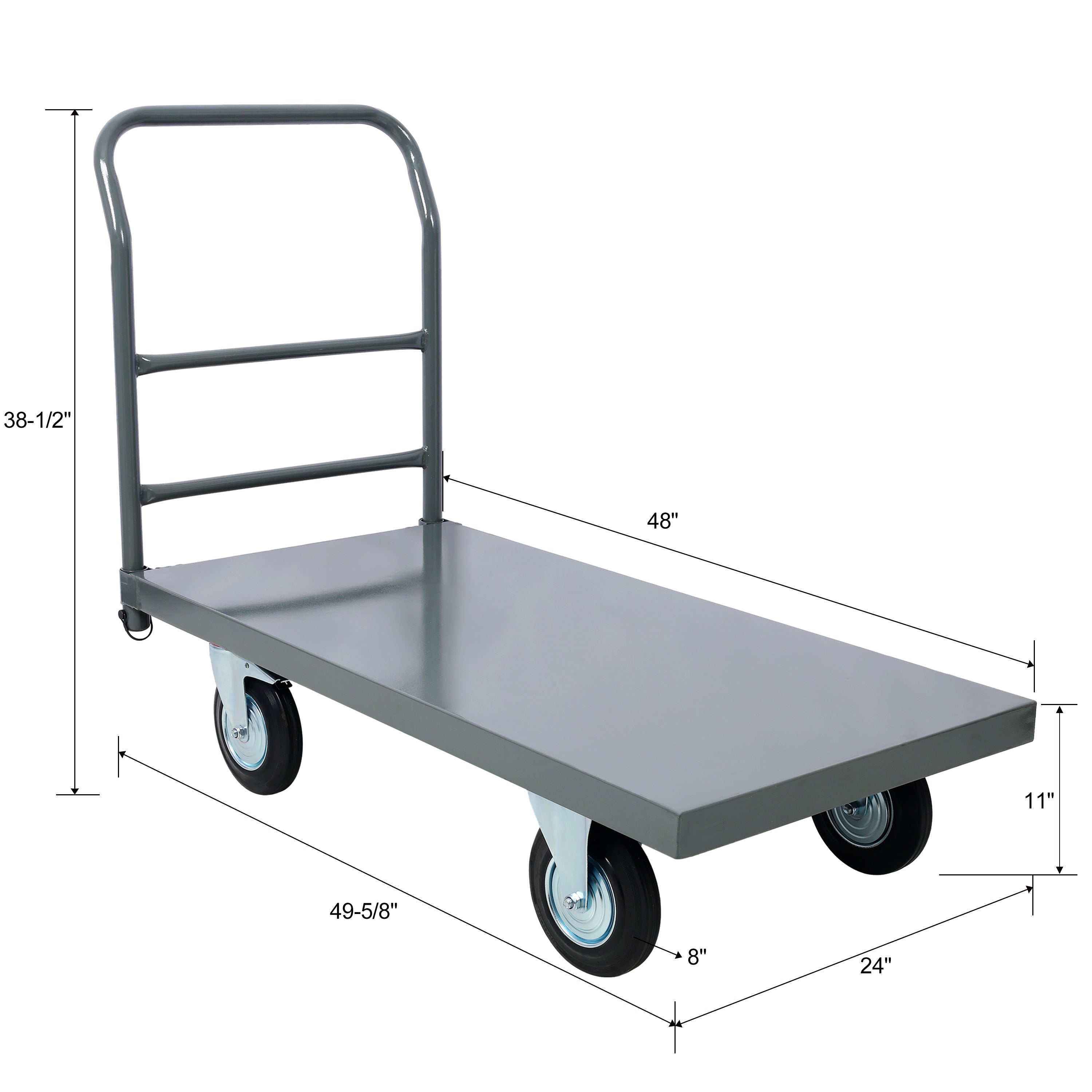 Platform Truck Industrial Flat Dolly Cart with Wheels