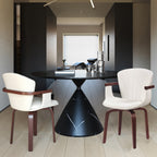 Mid-Century Modern Bentwood Swivel Dining Chairs (Set of 2)