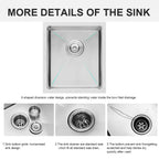 15 Inch Undermount Sink - Stainless Steel Kitchen Sink