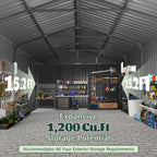 12x15FT Outdoor Metal Garage Shed