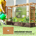 Outsunny Raised Garden Bed with Trellis