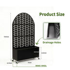 Arched Decorative Privacy Screen with Planter Box