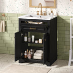 24" Bathroom Vanity with Integrated Ceramic Sink