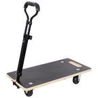 Heavy Duty Wooden Rectangle Moving Dolly with Ergonomic Handle