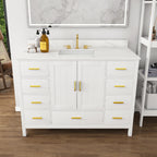 48" Modern Solid Wood Bathroom Vanity with Sink