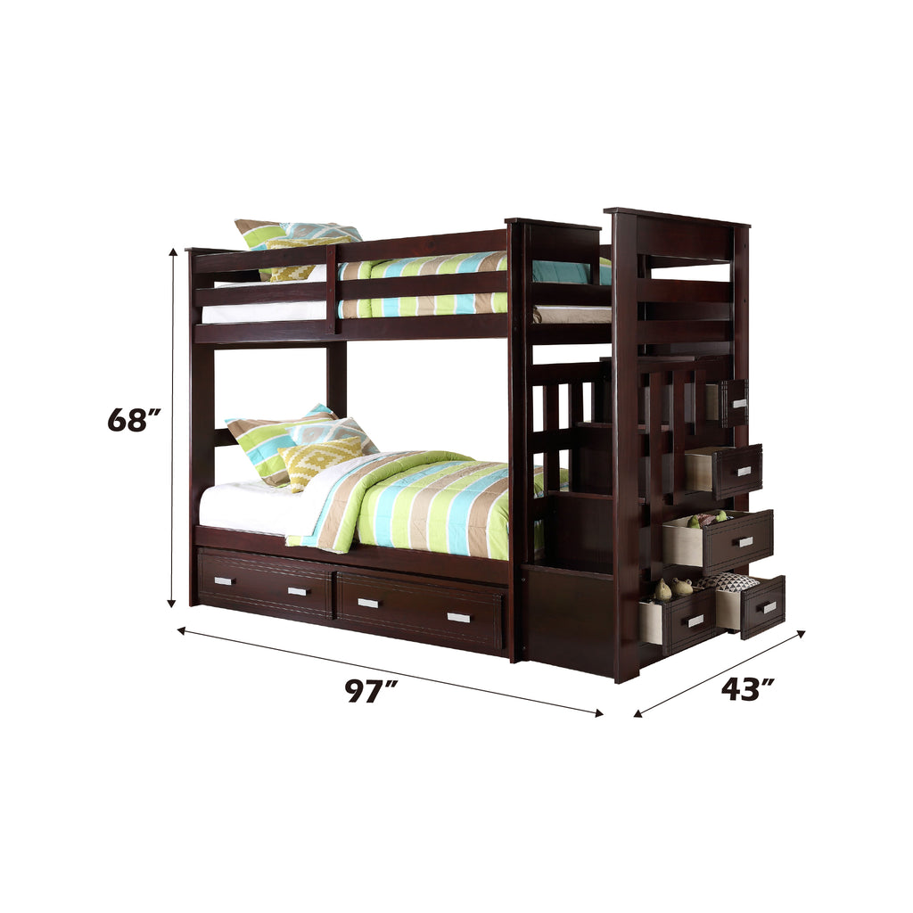 Allentown Twin Bunk Bed with Trundle and Storage