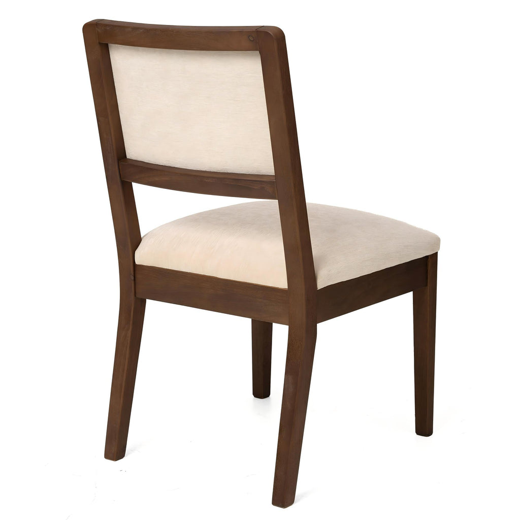 Set of 2 Compact Rubber Wood Dining Chairs