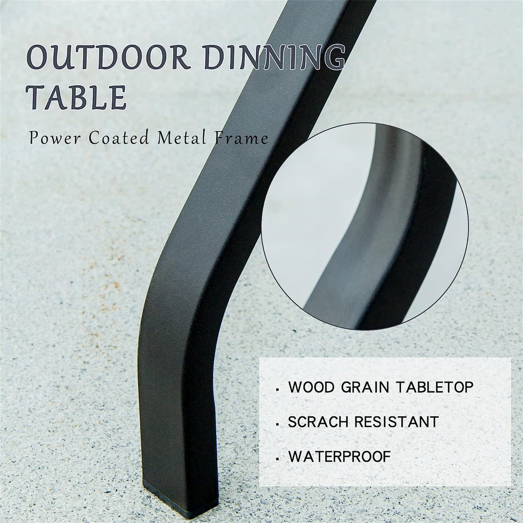 Outdoor Patio Bar Table Square Metal Table